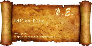 Móra Eliz névjegykártya